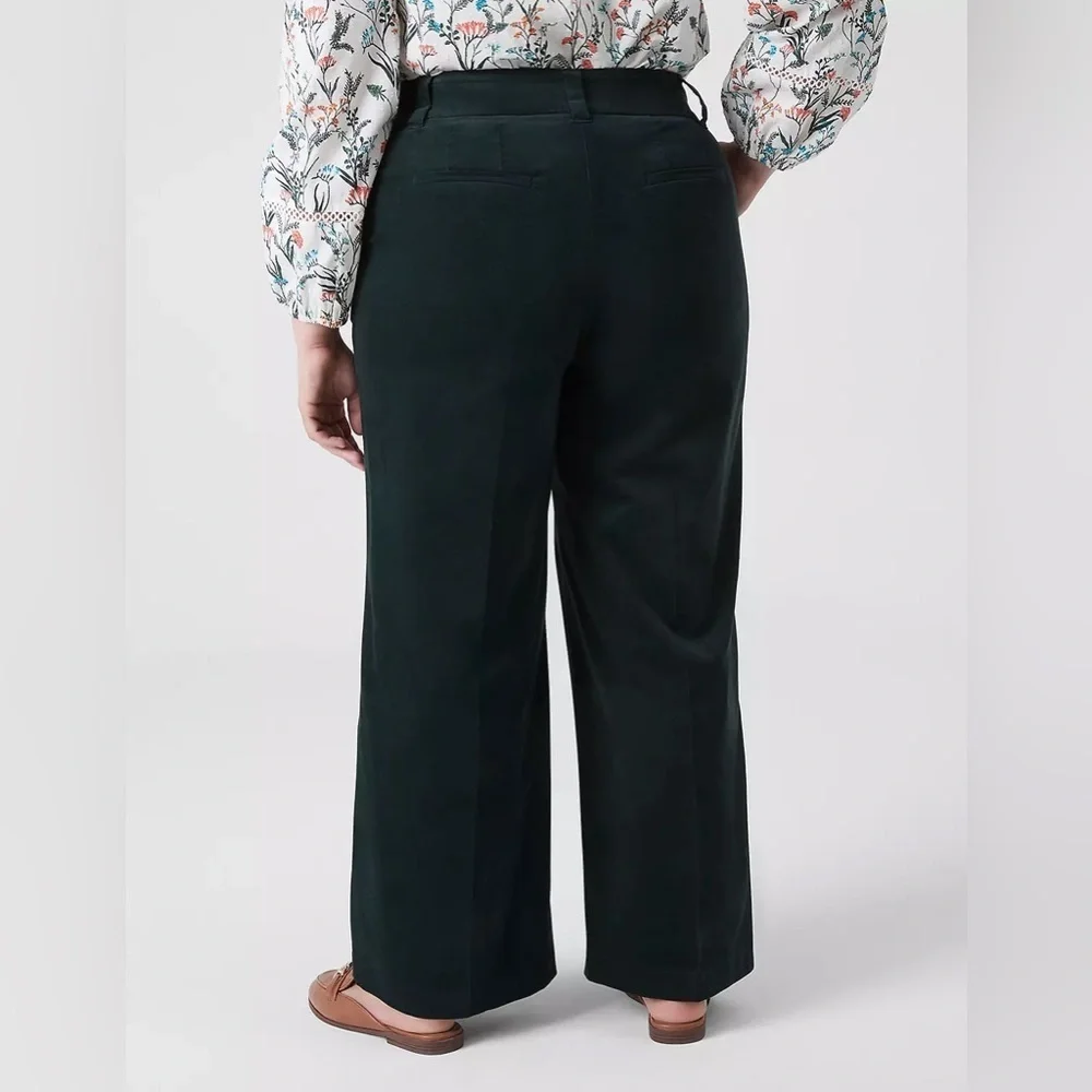 Lane Bryant Corduroy Trouser Pants in Green 22 Short
